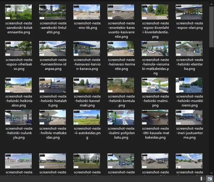 Screenshot of station pictures
